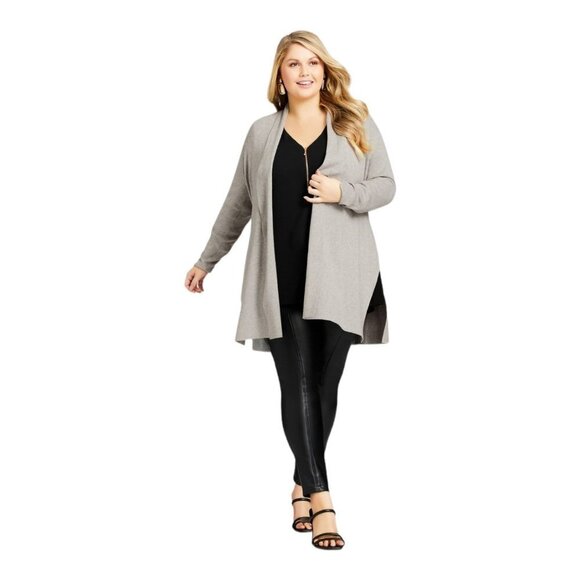 NWT LORALETTE Lyla Cardigan‎ in Gray Marble Size 3X - Picture 1 of 9
